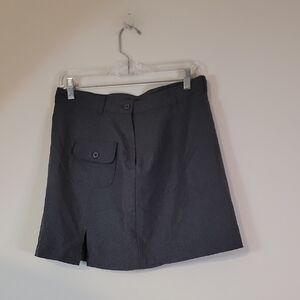 Xhilaration Charcoal Skirt with Button Accent